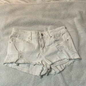 White Jean shorts from pacsun